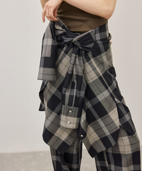 ADAM ET ROPE'（アダムエロペ） ブラウス シャツ TWトロチェックシャツ