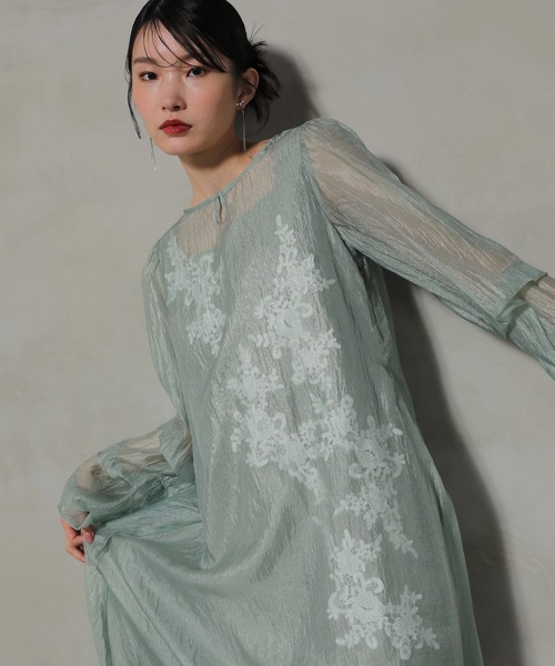 「Kana」 長袖ワンピース M モカ レディース_画像8
