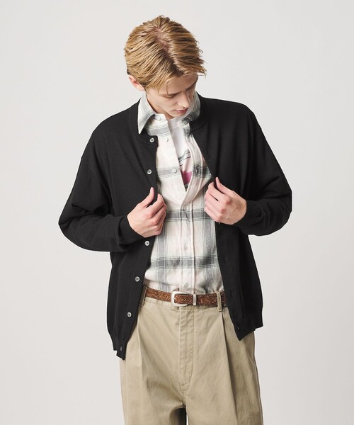 BEAUTY＆YOUTH UNITED ARROWS カーディガン フェザーヤーン クルー
