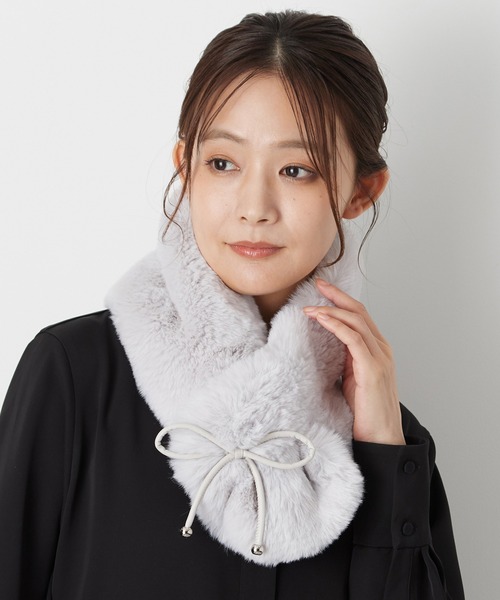 FURLA（フルラ） マフラー ストール フェイクファーマフラー レザー