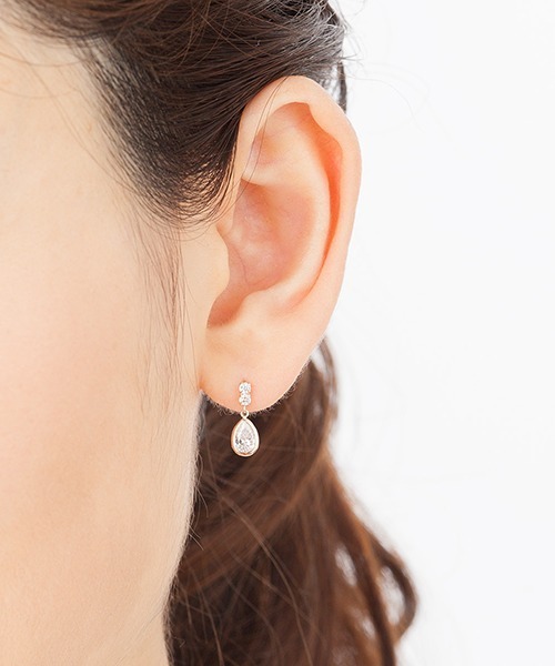ピアス K10ピンクゴールド ピアス レディース_2