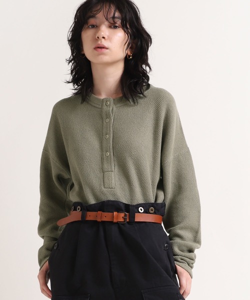 tシャツ M1524 カノコヘンリーロンＴ レディース RNA-N tシャツ M1524 カノコヘンリーロンT レディース