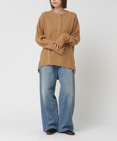 tシャツ M1524 カノコヘンリーロンＴ レディース RNA-N tシャツ M1524 カノコヘンリーロンT レディース