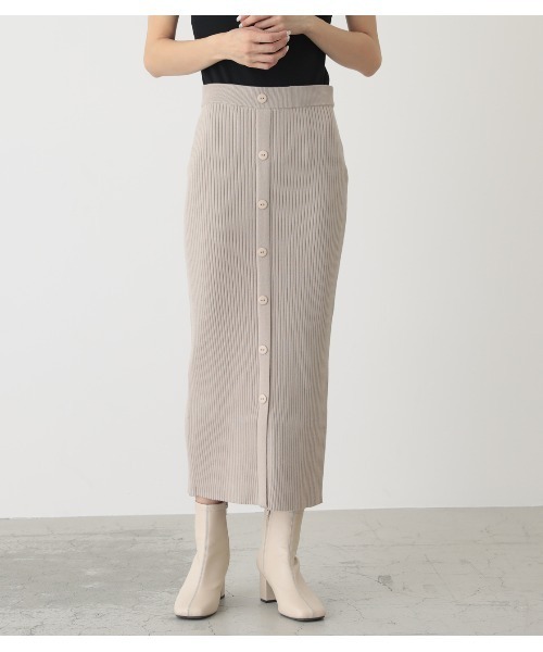 スカート Button Rib Tight Knit Skirt ボタンリブタイトニットスカート Zozotown Paypayモール店 通販 Paypayモール