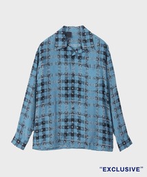 N. HOOLYWOOD 総柄ブラックシャツ 40サイズ L-XLサイズ相当 N.HOOLYWOOD】EX.ALOHA LS SH（シャツ/ブラウス）｜N.HOOLYWOOD