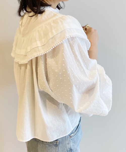 IENA LA BOUCLE（イエナラブークル） シャツ ブラウス ドビードット
