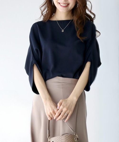 ブラウス シャツ 美しいデザイン袖 綺麗魅せブラウスきれいめ レディース Ehre style ブラウス シャツ 美しいデザイン袖 綺麗魅せブラウス