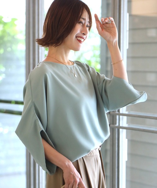 ブラウス シャツ 美しいデザイン袖 綺麗魅せブラウスきれいめ レディース Ehre style ブラウス シャツ 美しいデザイン袖 綺麗魅せブラウス