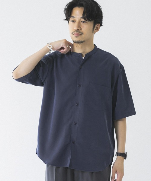 人気no 1 シャツ ブラウス パウダーポプリンショートスリーブバンドカラーシャツ シャツ カジュアルシャツ メンズファッション ファッション 9 900 Www Ttahs Com