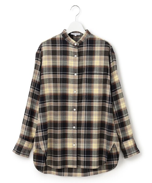 23区 CANCLINI メルトン バンドカラーシャツ（サイズ46） 23区 シャツ ブラウス CANCLINI メルトン バンドカラーシャツ