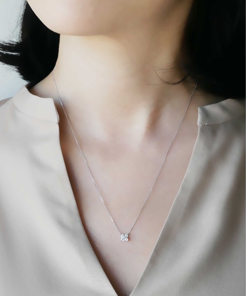VENDOME AOYAMA ネックレス プラチナ ダイヤモンドカローラ