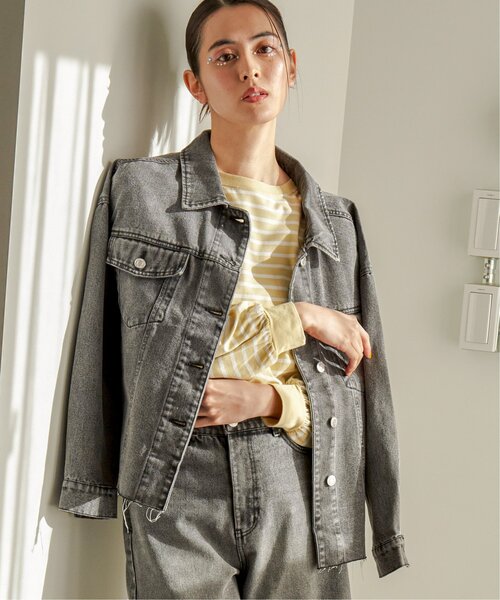VENCE EXCHANGE デニムジャケット gジャン カットオフデニム