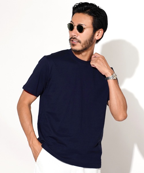 トライアングルロゴ クルーネック 半袖コットンTシャツ Aランク】プラダ PRADA トライアングルロゴ クルーネック