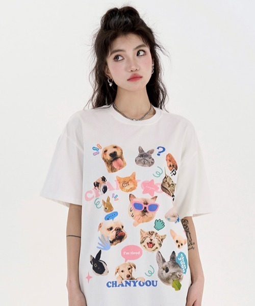 全国送料無料・イイ店 tシャツ KOM A'GEM/9 .kom「.kom/ドットケーオーエム」犬＆猫 × その他