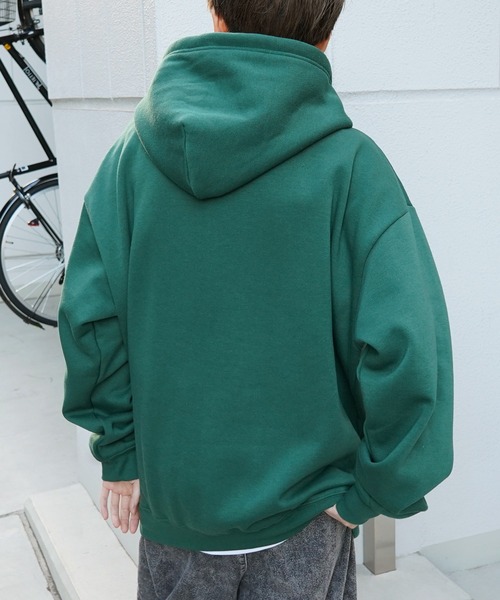 ラブ プリマロフト中綿パーカー レッド L USA規格 レディース PERTEX RED CAP GIRL パーカー 「RED GIRL」ビッグシルエット フロント
