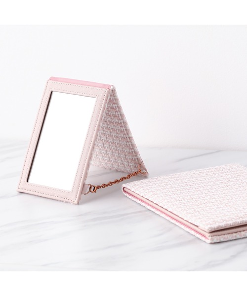 Francfranc（フランフラン） コンパクトミラー ツイード 折り畳み