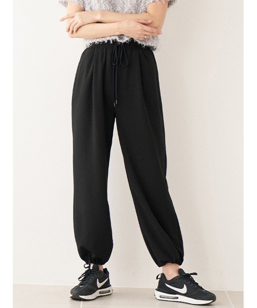 レディース ドロストパンツ Stylevoice for xxx パンツ ソフトジョーゼットドロストパンツ