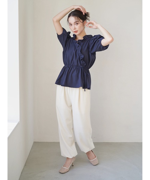 レディース ドロストパンツ Stylevoice for xxx パンツ ソフトジョーゼットドロストパンツ