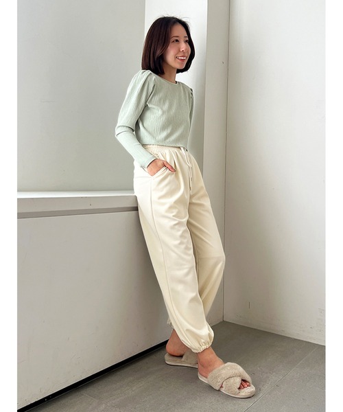 Stylevoice for xxx パンツ ソフトジョーゼットドロストパンツ
