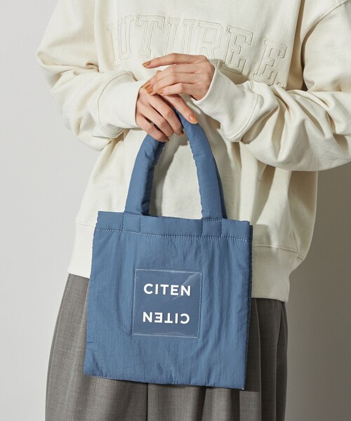 CITEN トートバッグ 「CITEN」パデッド クリア ロゴ トート S