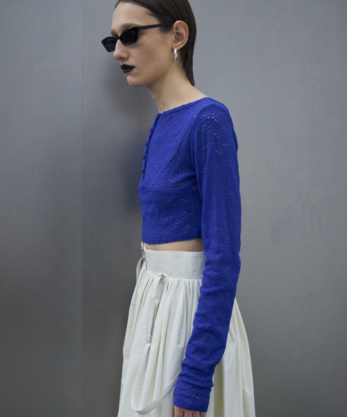 JOSE MOON（ジョゼムーン） tシャツ STRETCH LACE CROP TOP/ストレッチ
