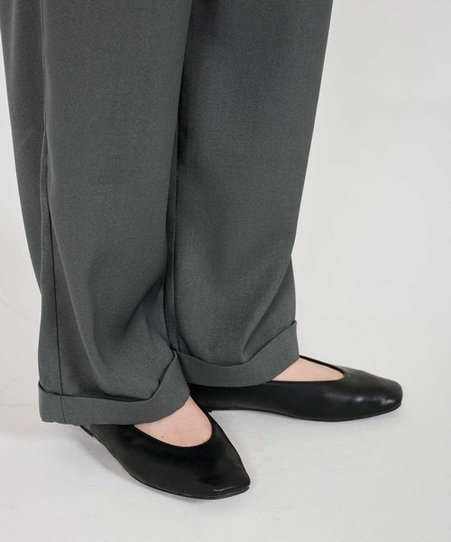 TINA：JOJUN パンツ タック テーパードパンツ レディース