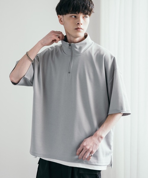 【新品未使用】1165 ラッセルノ ハーフジップシャツ メンズ サイズ4 Rocky Monroe ハーフジップ Tシャツ メンズ レディース
