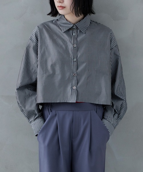 【美品】  ebagos / エバゴス | タックプリーツ 丸襟シャツ | レディース 美品】 ebagos / エバゴス | タックプリーツ 丸襟シャツ レディース