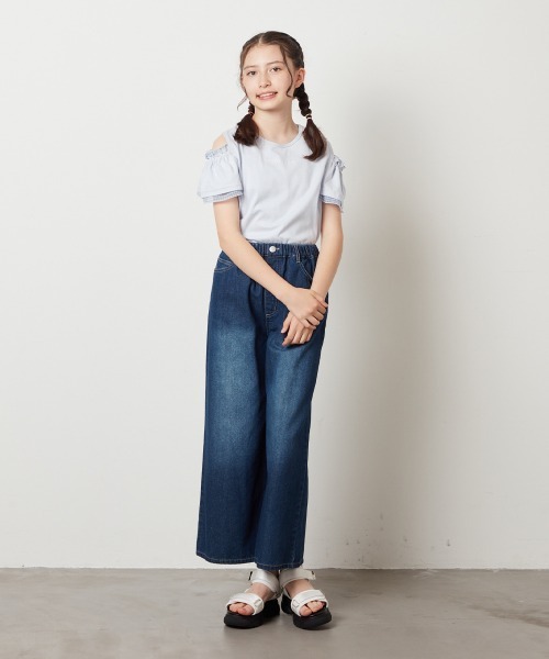 a.v.v パンツ 「140-150」ライトデニムワイドパンツ キッズ 子供