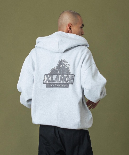 XLARGE パーカー RHINESTONE OG ZIP HOODED SWEATSHIRT メンズ