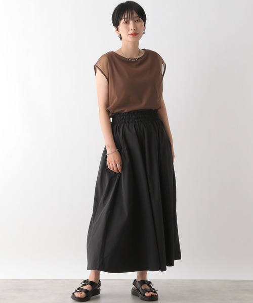 Spca*:・'°☆品 LEPSIM tシャツ チュールレイヤードノースリーブ 132391