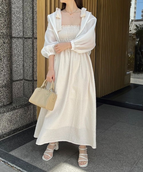 パーカー マウンテンパーカー シアーボリュームスリーブパーカー レディース ナイスクラップ ボリューム袖マウンテンパーカー