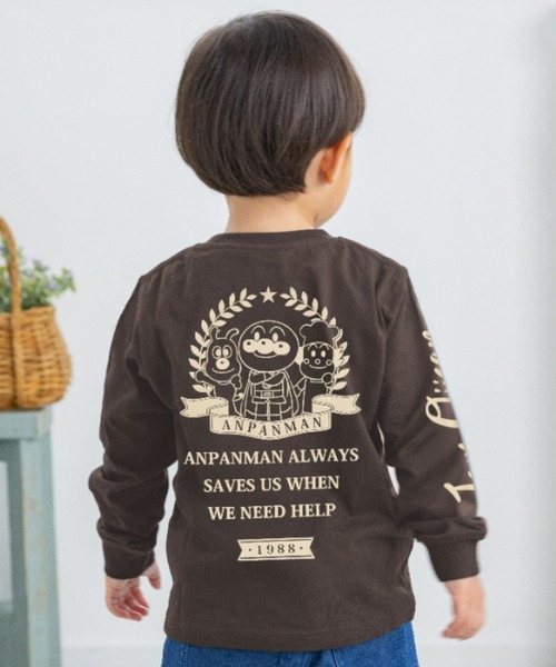 アンパンマン　ジャムおじさん　長袖　トレーナー　黒 #194 ANPANMAN KIDS COLLECTION tシャツ ジャムおじさんバイク長袖T