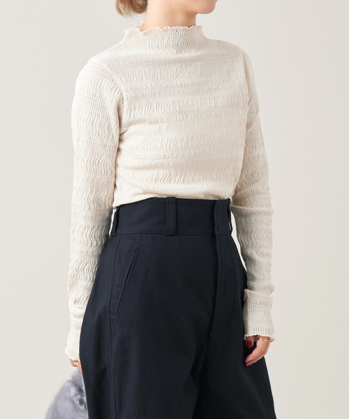 イエナラブークル　長袖トップス ボルドー SLY | 2WAY SHAGGY YARN トップス (Tシャツ・カットソー(長袖