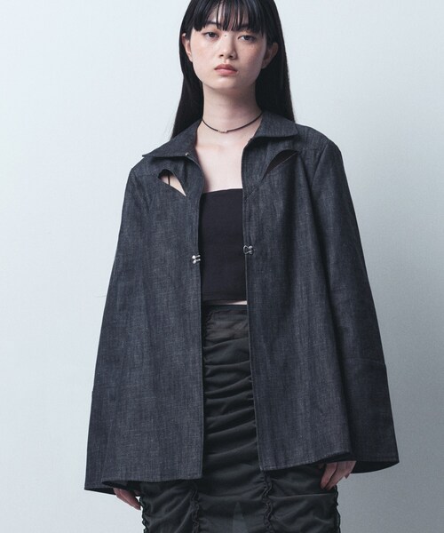 ブラウス シャツ fronthook shirt jacket レディース