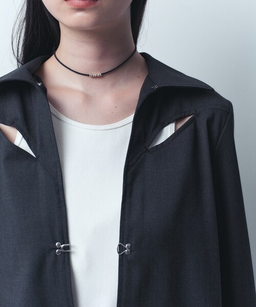ブラウス シャツ fronthook shirt jacket レディース CODE A ブラウス シャツ fronthook shirt jacket レディース