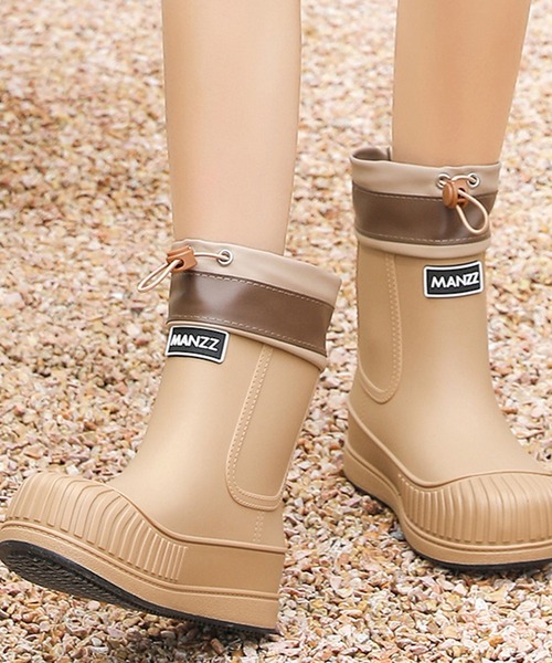 ［値下げ］HUNTER BEAMS厚底ベージュ長靴 値下げ］HUNTER BEAMS厚底ベージュ長靴