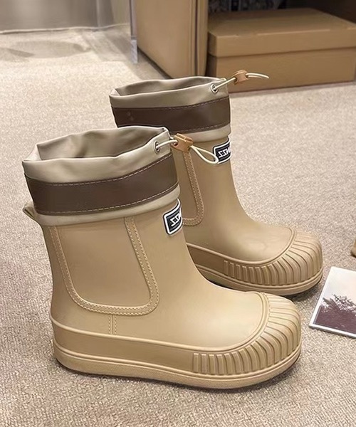 ［値下げ］HUNTER BEAMS厚底ベージュ長靴 値下げ］HUNTER BEAMS厚底ベージュ長靴