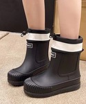 長靴 レインブーツ 厚底ハイトップレインブーツ...の詳細画像1