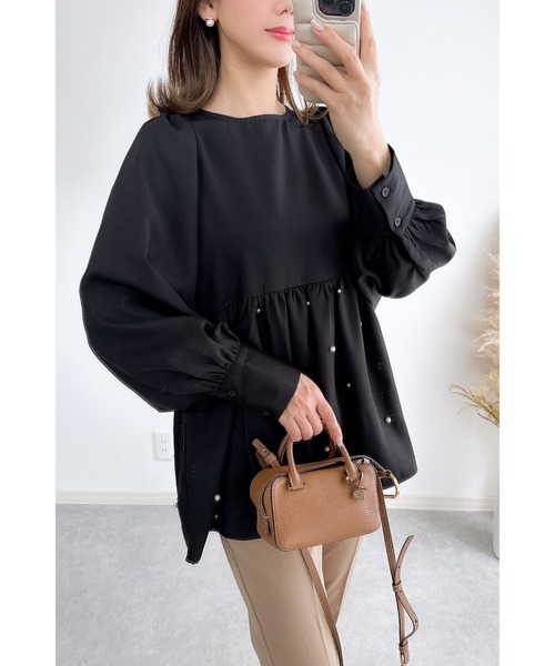 &. NOSTALGIA（ノスタルジア） ブラウス シャツ 「ZOZO限定」パール