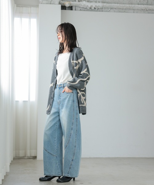 itto ジーンズ デニム デニムパンツ 3D立体裁断バレルレッグ