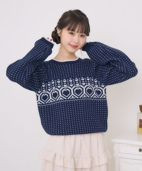 ネイビー チェリー柄 セーター Mニット新品未使用 Meridian チェリー柄 セーター – 古着屋Top of the Hillのネット通販サイト