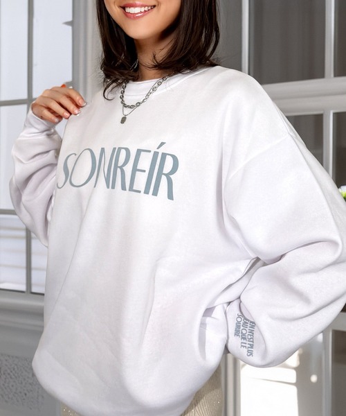 Candlestick トレーナー スウェット ふんわり 肌ざわり フロッキー