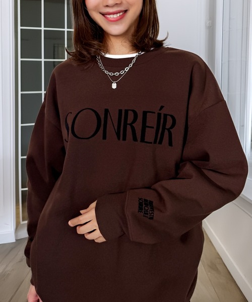 Candlestick トレーナー スウェット ふんわり 肌ざわり フロッキー