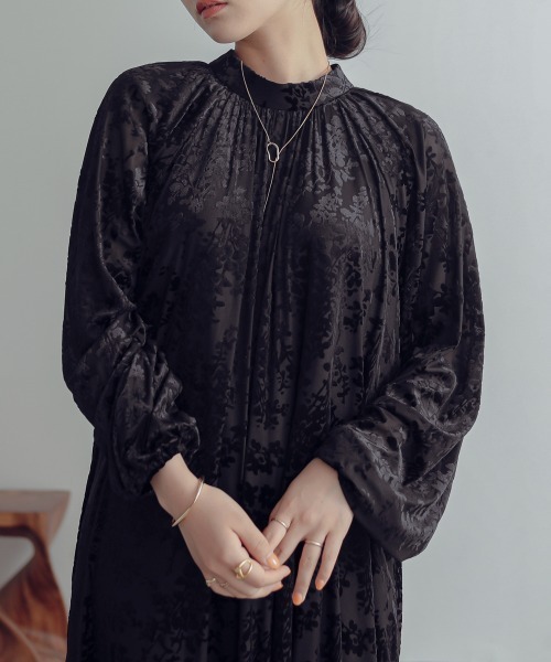 Neina ドレス ベロアオパールワンピースドレス 大きいサイズ有