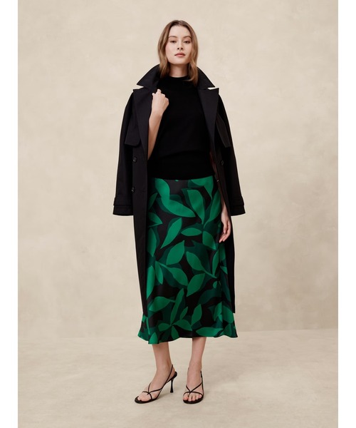 BANANA REPUBLIC スカート　6 新品 BANANA REPUBLIC スカート FACTORY STORE リネンブレンド ミディ