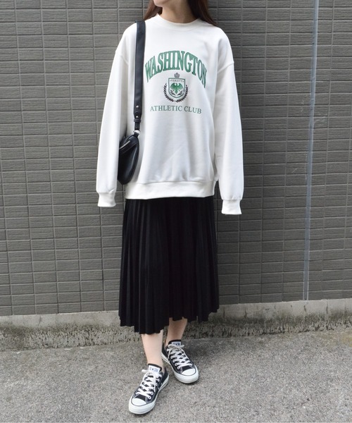 spiritoso（スピリトーゾ） トレーナー スウェット 裏起毛カレッジロゴ