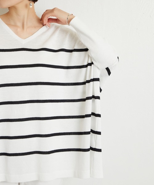 BEARDSLEY 半袖サマーニット　サイズF ホワイト ワンフォークロージング 1111clothing サマーニット メンズ 夏