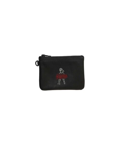 ヒステリックス革財布 HYSTERIC GLAMOUR 財布 VIXEN LINE刺繍 レザーウォレット メンズ