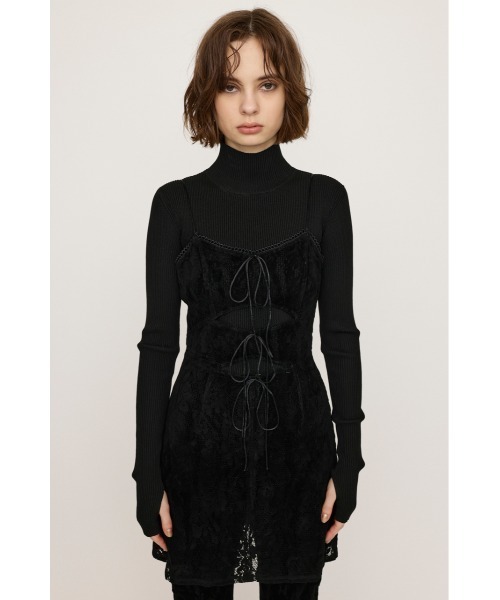 FROCKY LACE RIBBON TOPS フロッキーレース リボントップス SLY ワンピース FROCKY LACE RIBBON TOPS フロッキー レース